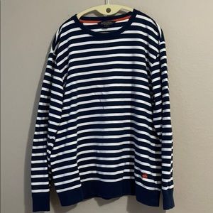 Brooks brothers navy and white striped sweatshirt Xl